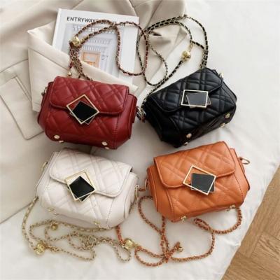 China POLLY Best Design Fashion Ladies Handbags Street Plaid Chain Shoulder Bags For Women for sale