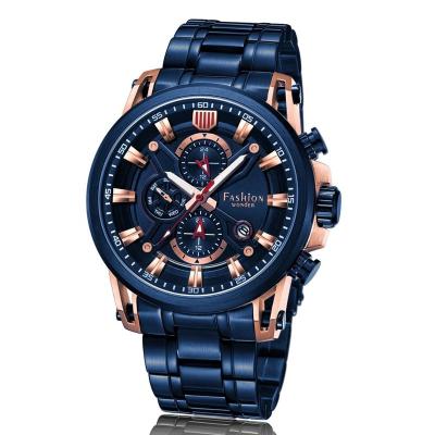 China Custom Logo Luxury Stainless Steel Wristwatch Chronograph Sport Watches For Men for sale