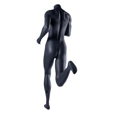 China Full-body Fiberglass Mannequin For Black Female Running Clothing Display Sports Mannequins for sale