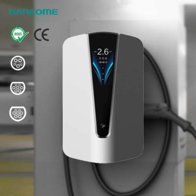 China Wholesale high quality electric vehicle home fast ev charger 11kw wall-mounted 32a 7kw type2 22kw charging station NCAB180701-001 for sale