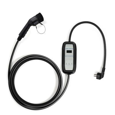 China EV Charger Manufacturer Type 2  3.5kw portable electric vehicle charger  for home  Europe Connector: 240mm*51mm*98mm Control box: 225mm*75mm*67mm for sale