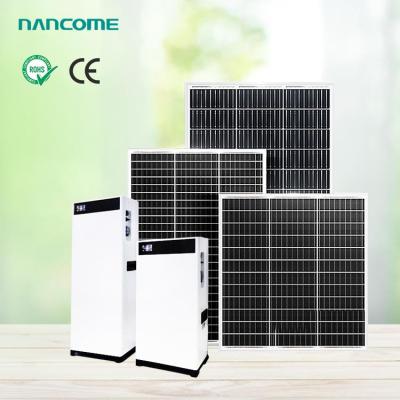 China Home 5KW 10KW 20KW Solar Energy System For Home Customize Complete Off Grid Solar Panels Power Storage Hybrid System for sale