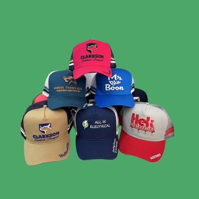 China Factory Direct Sale COMMON Custom Australian Snapback Cap Embroidery Patch Logo Mesh Hat Country Trucker Hats for sale