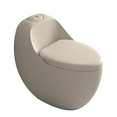 China Modern high quality super swirl flush one-piece double bidet bathroom toilet pee toilet ceramic khaki WC for sale