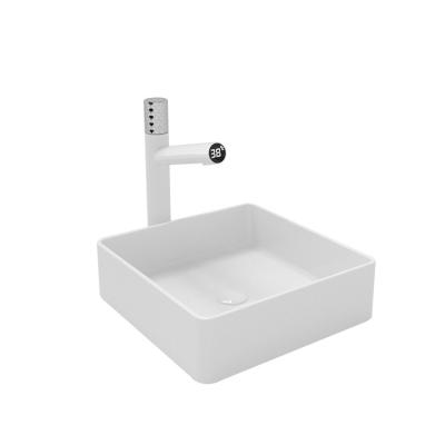 China easy clean & soft & Wholesale Smooth White Ceramic Bathroom Hand Table Basin Washbasin Bathroom Sink for sale