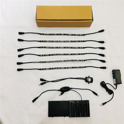 China X12 6pcs White Linkable Light Flexible Led Strips Kit 4000K 5000K 4000K 5000K For Gun Safe Cabinet for sale