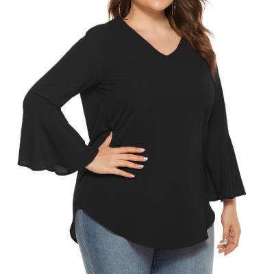 China Anti-pilling 2021 autumn new chiffon shirt plus size women's loose shirt for sale