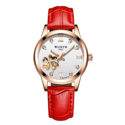 China WLISTH Water Resistant Custom Logo Luxury Women Watch Fashion Leather Wristwatches Mechanical Watches for sale