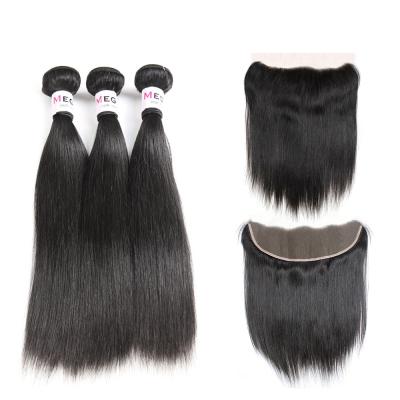 China Silky straight wave bundles virgin hair with headbands, virgin hair bundles with lace closure, mink 360 hair bundles with hd lace frontal closure for sale