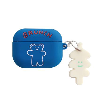 China For Earphone Fashion Cute Cartoon Brunch Bear Case With Tree Charm For Airpods pro 1 creative funny 2 earphone shape airpods case for sale