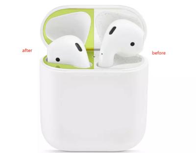 China For Earphone Wholesale 2020 New Arrival Metal Dust Guard Protective Sticker For Apple Air Pods Ultra Thin Cover For Earbuds Wireless Pocket for sale