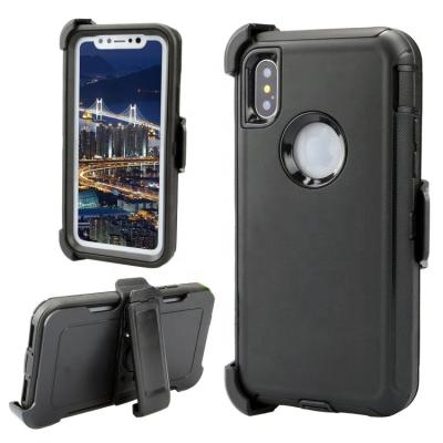 China With Clip Defender Case For iPhone XS max, For iPhone XS MAX Shockproof Case Cover With Belt Clip Fits Defender for sale