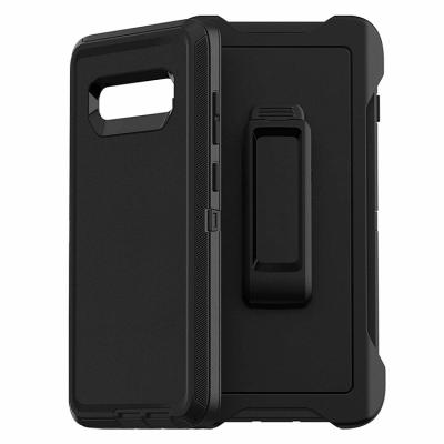 China With Clip Defender Case For Samsung S10, Defender Series SCREENLESS Edition Case For Galaxy S10 With Belt Clip for sale