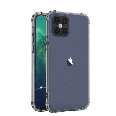 China Shockproof for iPhone 12 pro case, Ultra-thin soft and flexible TPU shockproof transparent transparent bumper cover device for iPhone 12 pro for sale