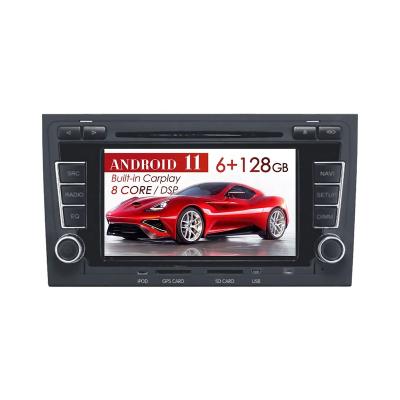 China SDK 6+128GB Android 11 For AUDI A4 2002-2007 Car Multimedia GPS Navigtion Audio Radio 4G LTE Wireless Carplay for sale