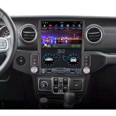 China 13.3inch Screen Car GPS Radio Stereo Headunit Player SDK 64GFor Jeep Wrangler JL 2018-2021 Tesla Style Multimedia Vertical for sale