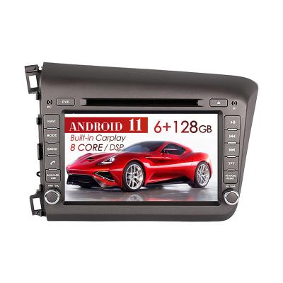 China Android 11 SDK 4GB+64GB Car DVD Player GPS Navigation For Honda Civic PX6 DSP Head Unit Multimedia Radio Radio Tape Recorder 2012-2015 for sale