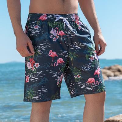 China Breathable 2023 New Custom Design Quick-Drying Print Fashion Plus Size Men Swimming Trunk Loose Surfing Beach Shorts for sale