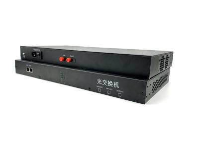 China Trilho industrial do RUÍDO do conversor de 2 meios dos ethernet do porto 10/100M que monta a entrada da C.A. 220V à venda