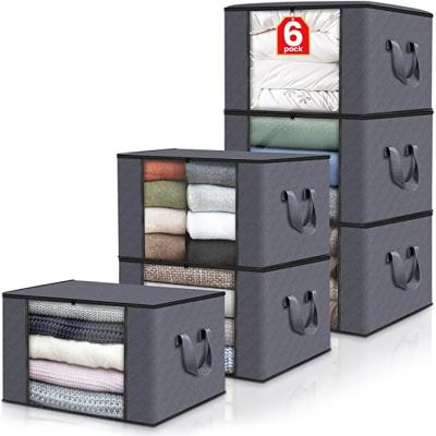 China Morden 6-Pack Clothes Storage Collapsible Sheeting Storage Bags Storage Containers For Organization for sale