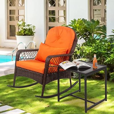 China Modern Glass High Bar Table 3 Piece Patio Swivel Bar Set, All Weather Mental High Swivel Bar Stools Chair for sale