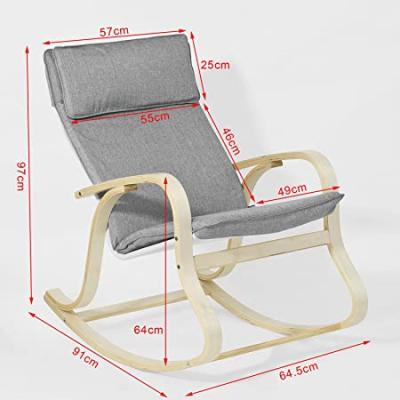 China Modern Comfortable Relax Rocking Chair Lounger Relax Chair Cushion for sale