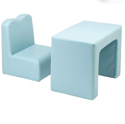 China Convertible Compact Design Padded Sofa Chair Table PVC Toddler Sofa Multifunctional Kids Sofa for sale