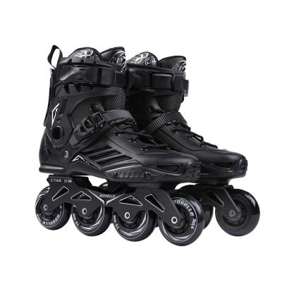 China Kids Fit Skates LIKU Black Professional Inline Skates Unisex Adult Slalom Racing Inline Skate for sale