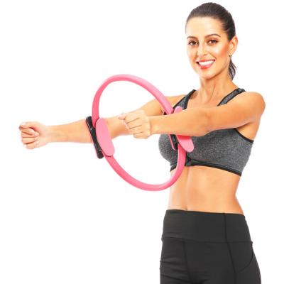 China Magic D-ring Yoga Belt Fitness Circle Professional Training Muscle Pilate Equipment Gym Accessories Goods For Home Workout Yoga Pilates Ring for sale