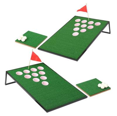 China Golf Cornhole Game Set Fun Practice Golfing Game Chipping Target Game Boards With Chipping Mats For Indoor/Outdoor 9164 for sale