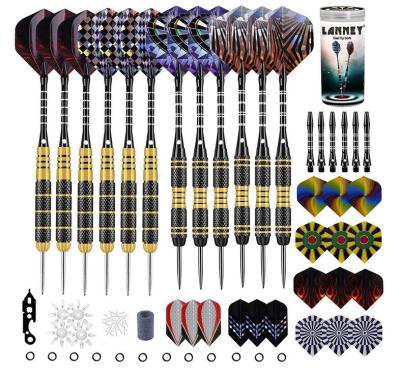 China Steel Tip Darts Steel Tip Set Professional Darts 24 Grams and 20 Grams Metal Slanted Darts with Aluminum Shafts and 9155 Brass Barrel for sale