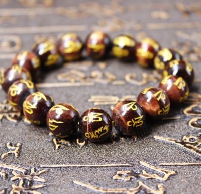 China 2020 TRENDY New Product Idea Tiger Eyes Bead Bracelet Feng Shui Wealth Bracelet Jewelry For Women Men Adjustable Elastic for sale