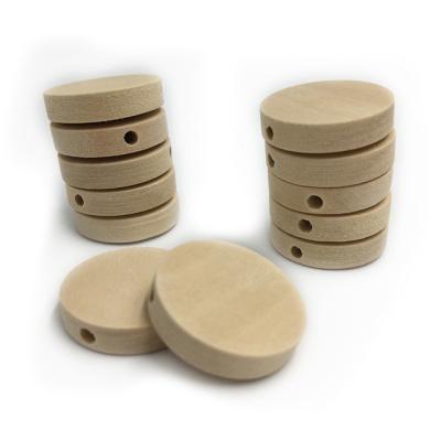 China Toy Unfinished Round Wood Pieces soft, original wooden circles Chips For Gift for sale