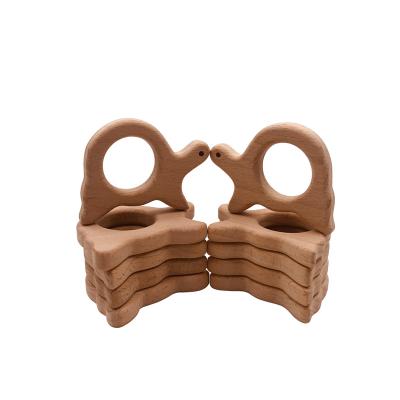 China Baby Teething Pain Soothing Ring Teether Toy Baby Teether Wooden Teething Tortoise Shape100% Food Grade Wood for sale