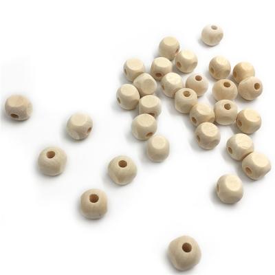 China Soft Square Toy 12mm Cube Teething Natural Wooden Beads DIY Make Baby Necklace Accessories Crafts for sale