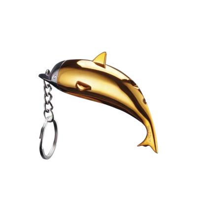 China Fashion and Creative Wholesale Mini Creative Dolphin Lighter Portable Refillable Butane Gas Flame Fish Shaped Cigarette Lighter with Key Chain for sale