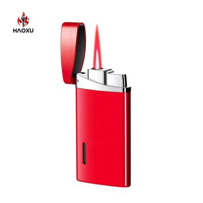 China Wholesale Custom Visual Metal Lighter Factory Advertising Lighter Windproof Gas Lighter Transportation Windproof, Inflatable Portable Red Light Lighter for sale