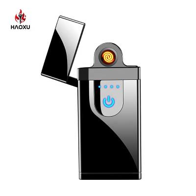 China Best Promotional Ultrathin USB Coil Lighter Electronic USB Coil Lighter, Custom Windproof Flameless Touch Torch USB Cigarette Lighter for sale