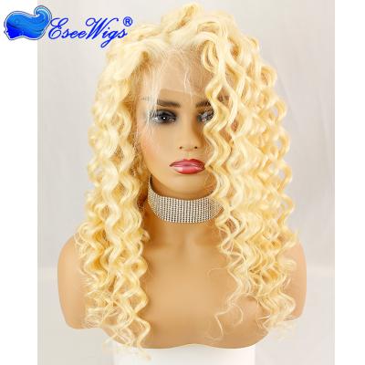 China Full Lace Wig 613# Color Deep Wave Human Hair Virgin Hair Lace Wigs for sale