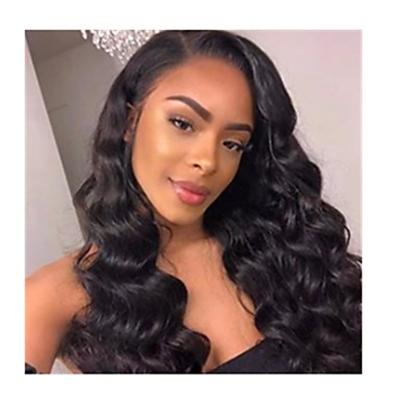 China Body Wave HD 13x6 Transparent Front Lace Wig Loose Wave With Baby Hair 100% Undetectable Lace Front Wig Pre Pluck Wig For Black Women for sale