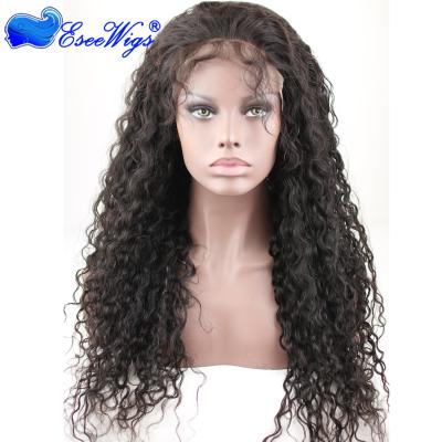 China Afro Wave Wholesale Price Peruvian Virgin Hair Lace Front Wig 260 Density Curly Curly Hair Wig for sale