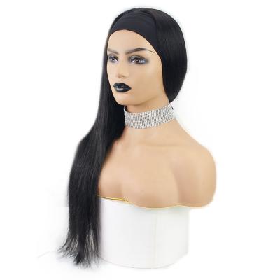 China Silky Straight Body Wave Headband Hair Wrap Wig Headband Wigs No Plucking Wigs For Women Brazilian Virgin Hair No Color for sale