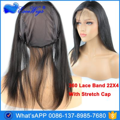 China Deep Wave 2016New Style 8A Grade 360 ​​Lace Band 22X4inch With Stretch Cap 13X4 13x6 Lace Up Headbands Brazilian Virgin Hair Straight for sale