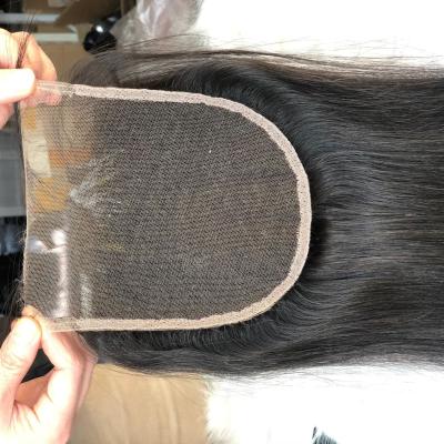 China Hd Swiss Sheer Swiss Lace Embroidery Fabric Body Wave Voile Lace Frontal 5x5 Swiss Closure 5x5 for sale