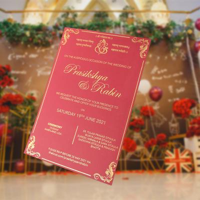 China Custom Europe Gold Foil Paper Wedding Cards Luxury Invitation Printed By Wedding Invitation Card Printing Machine for sale