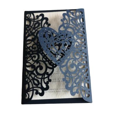 China China 2021 Custom Laser Cut Paper Wedding Invitation Card for sale