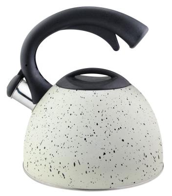 China Sustainable Stainless Steel Whistling Tea Kettle With Soft Touch Handle for sale