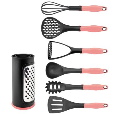 China 8 Pcs Sustainable High Quality Kitchenware Heat Resistant Utensil Set Custom Home Cookware Silicone Cooking Tools Utensil for sale