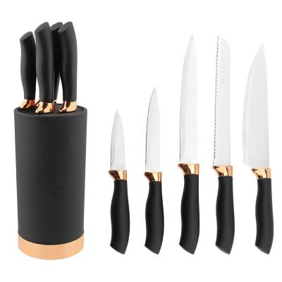 China Sustainable High Quality Stainless Steel Kitchen Knife Set With Stand for sale