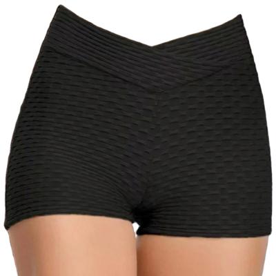 China High Quality Anti-Wrinkle Black Gym Sports Running High Waist Biker Shorts Women for sale